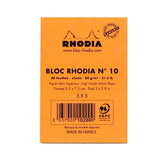 Rhodia Basics Orange Grid Notepad - SCOOBOO - RHBC_ORN_NP_52X75_GRID_10200C - Notepad