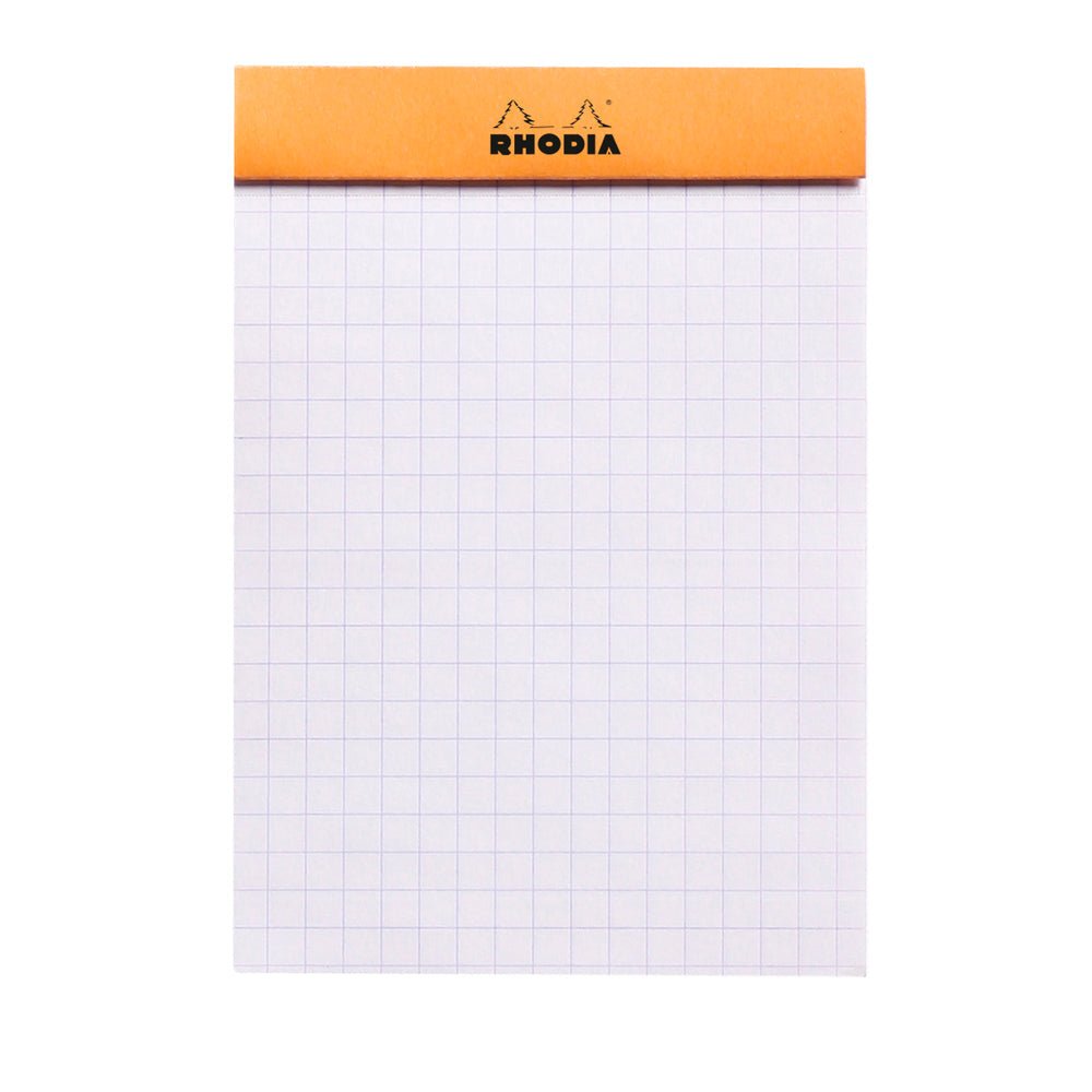 Rhodia Basics Orange Grid Notepad - SCOOBOO - RHBC_ORN_NP_85X120_GRID_12200C - Notepad