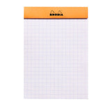 Rhodia Basics Orange Grid Notepad - SCOOBOO - RHBC_ORN_NP_85X120_GRID_12200C - Notepad