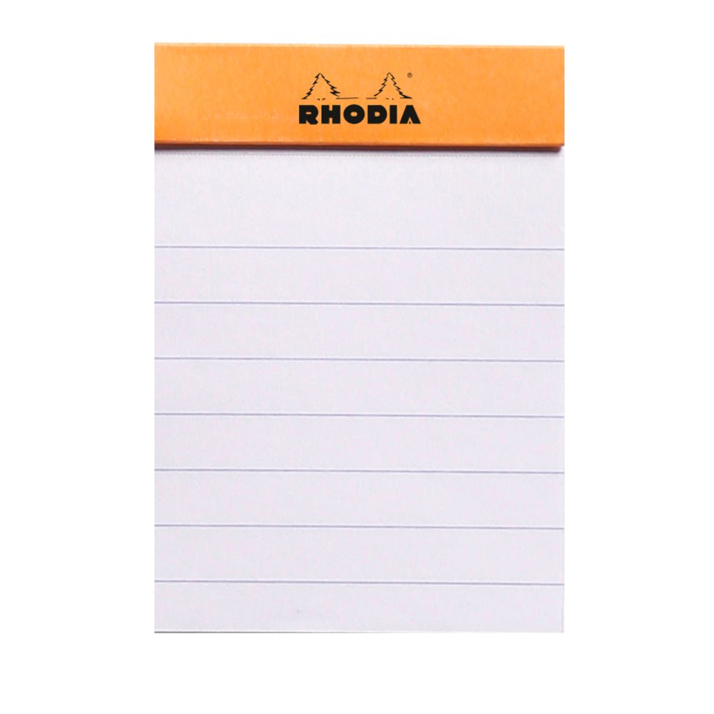 Rhodia Basics Orange Notepad - Lined - SCOOBOO - RHBC_ORN_NP_52X75_LINE_10600C - Notepad