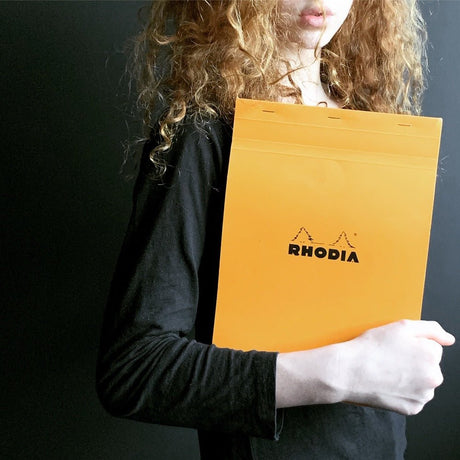 Rhodia Basics Orange Plain Notepad - SCOOBOO - RH18000C_BC_ORN_BLN_18A4_297210_NP - Notepad