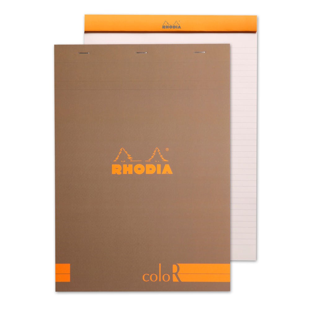 Rhodia Basics Taupe Notepad - Lined - SCOOBOO - RH18964C_BC_BBRW_CLR_18A4_297210_NP - Notepad