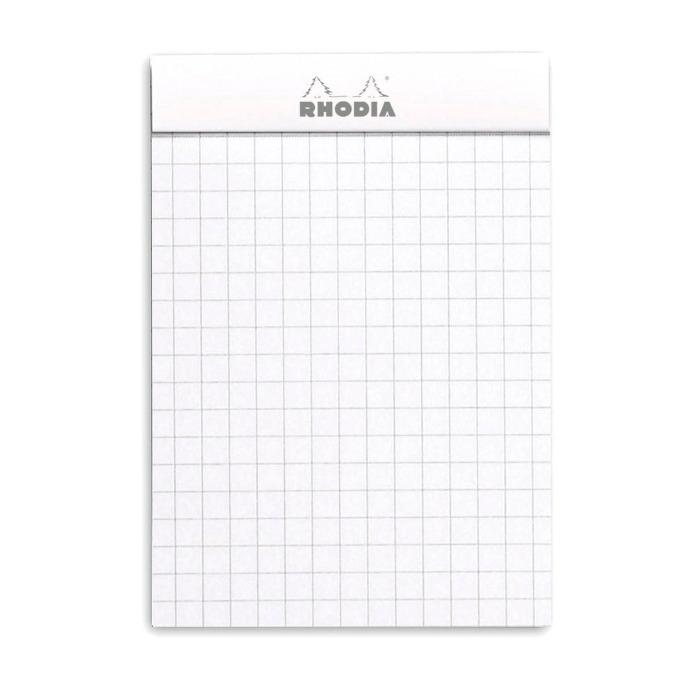 Rhodia Basics White Notepad - Grid - SCOOBOO - RHBC_WHT_NP_74X105_GRID_11201C - Notepad