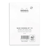 Rhodia Basics White Notepad - Grid - SCOOBOO - RHBC_WHT_NP_105X148_GRID_13201C - Notepad