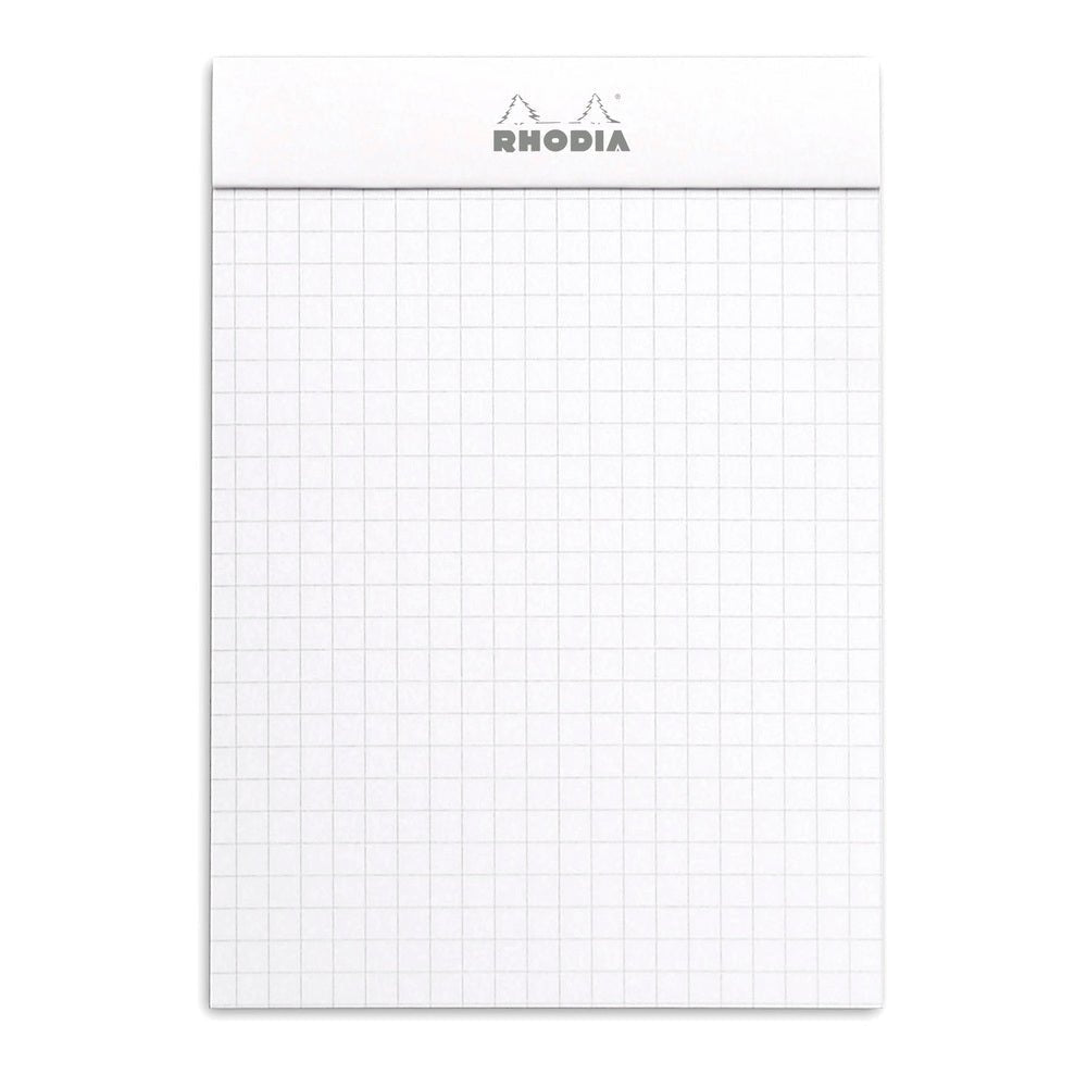 Rhodia Basics White Notepad - Grid - SCOOBOO - RHBC_WHT_NP_105X148_GRID_13201C - Notepad