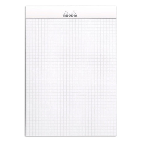 Rhodia Basics White Notepad - Grid - SCOOBOO - RHBC_WHT_NP_148X210_GRID_16201C - Notepad