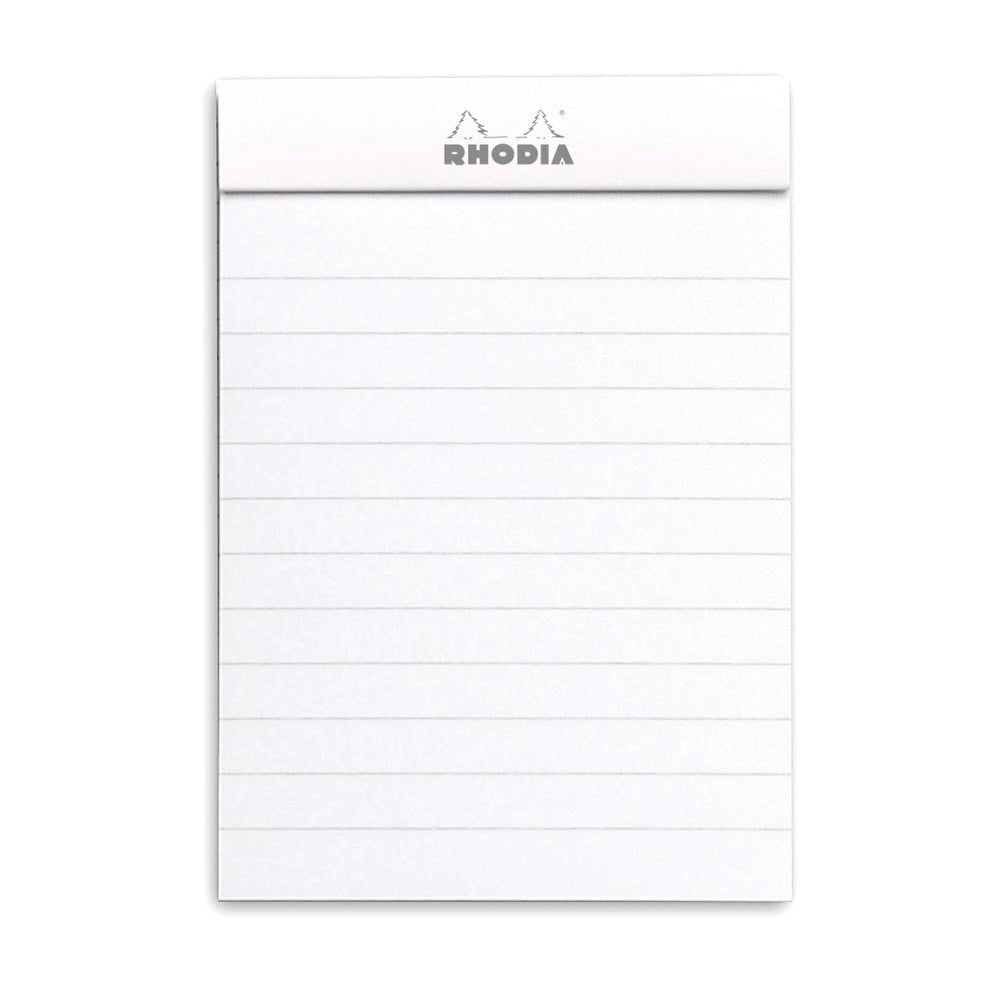 Rhodia Basics White Notepad - Lined - SCOOBOO - RHBC_WHT_NP_74X105_LINE_11601C - Notepad