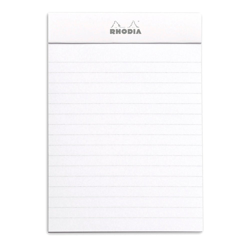 Rhodia Basics White Notepad - Lined - SCOOBOO - RH13601C_BC_WHT_LRL_A6_148105_NP - Notepad