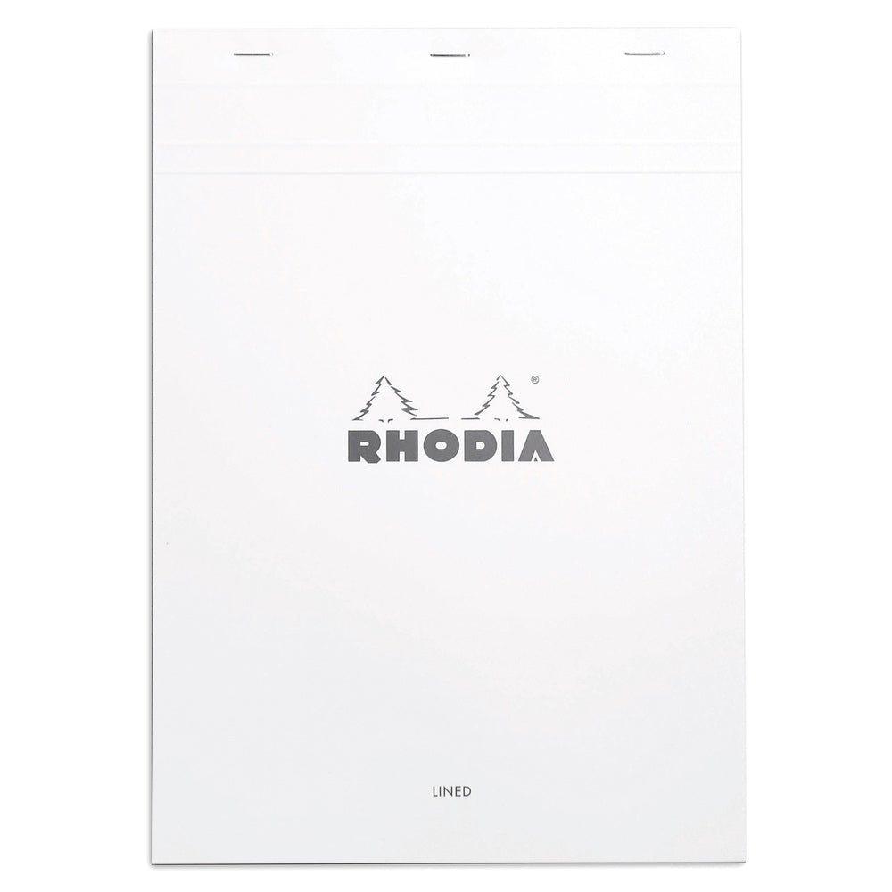 Rhodia Basics White Notepad - Lined - SCOOBOO - RH18601C_BC_WHT_LRL_18A4_297210_NP - Notepad