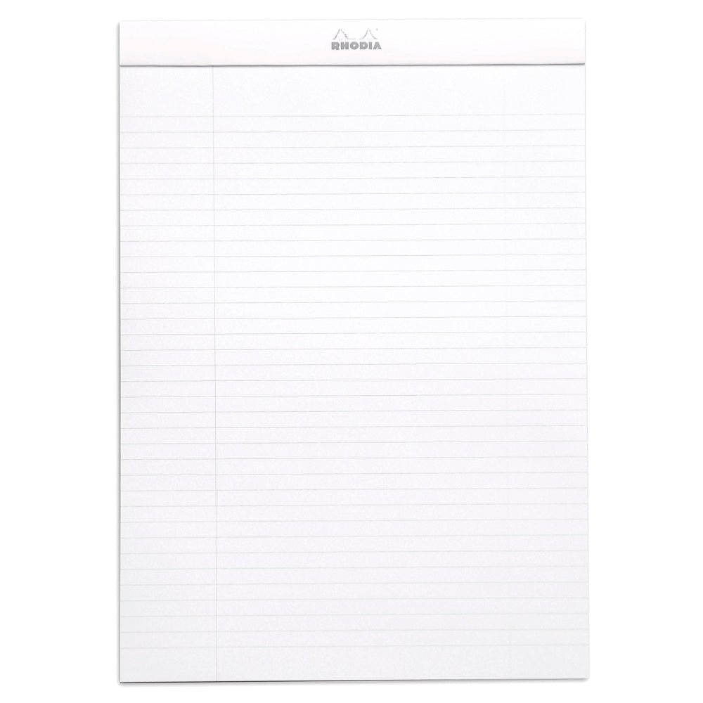 Rhodia Basics White Notepad - Lined - SCOOBOO - RH18601C_BC_WHT_LRL_18A4_297210_NP - Notepad