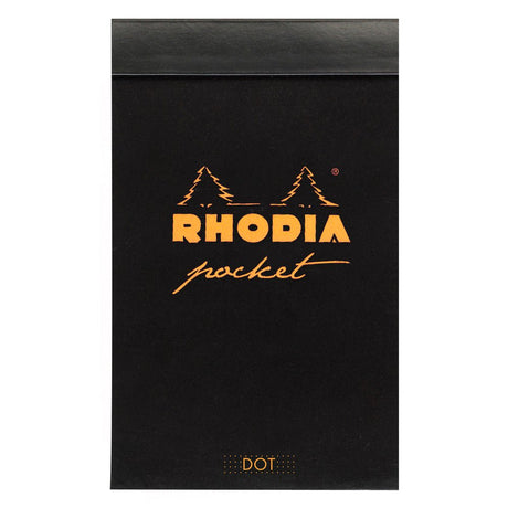 Rhodia Classic Black Notepad - 75X120mm - SCOOBOO - RHCLC_BLK_NP_75X120_DOT_8559C - Notepad