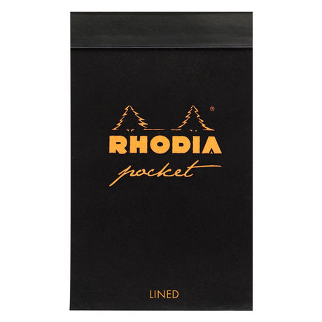 Rhodia Classic Black Notepad - 75X120mm - SCOOBOO - RHCLC_BLK_NP_75X120_LINE_8669C - Notepad