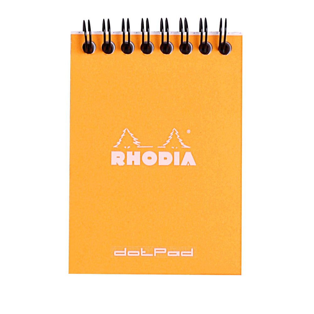 Rhodia Classic Orange N°11 Dotted Wirebound Notepad - SCOOBOO - RHCLC_ORN_NP_74X105_DOT_11503C - Notepad