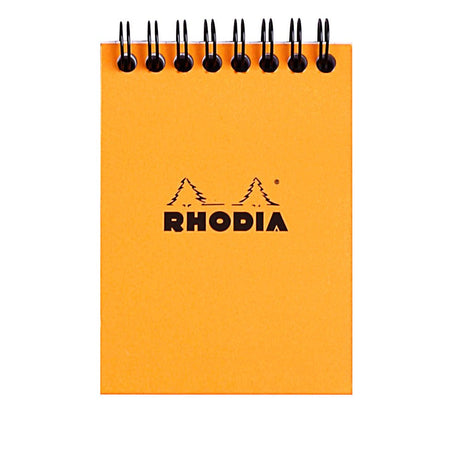 Rhodia Classic Orange Wiro bound Notepad - Grid - SCOOBOO - RHCLC_ORN_NP_74X105_GRID_11500C - Notepad