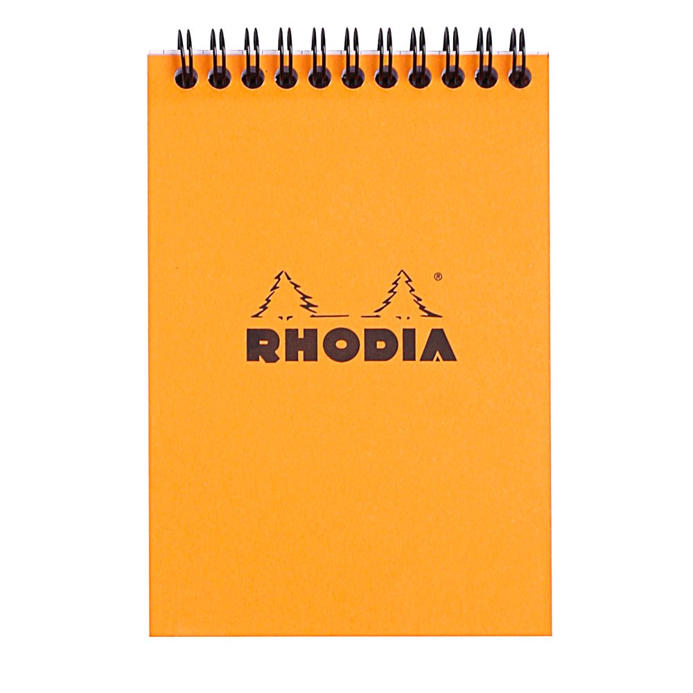 Rhodia Classic Orange Wiro bound Notepad - Grid - SCOOBOO - RHCLC_ORN_NP_105X148_GRID_13500C - Notepad