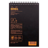 Rhodiactive Black Notepad - Grid - SCOOBOO - RHACTV_BLK_NP_148X210_GRID_16920C - Notepad