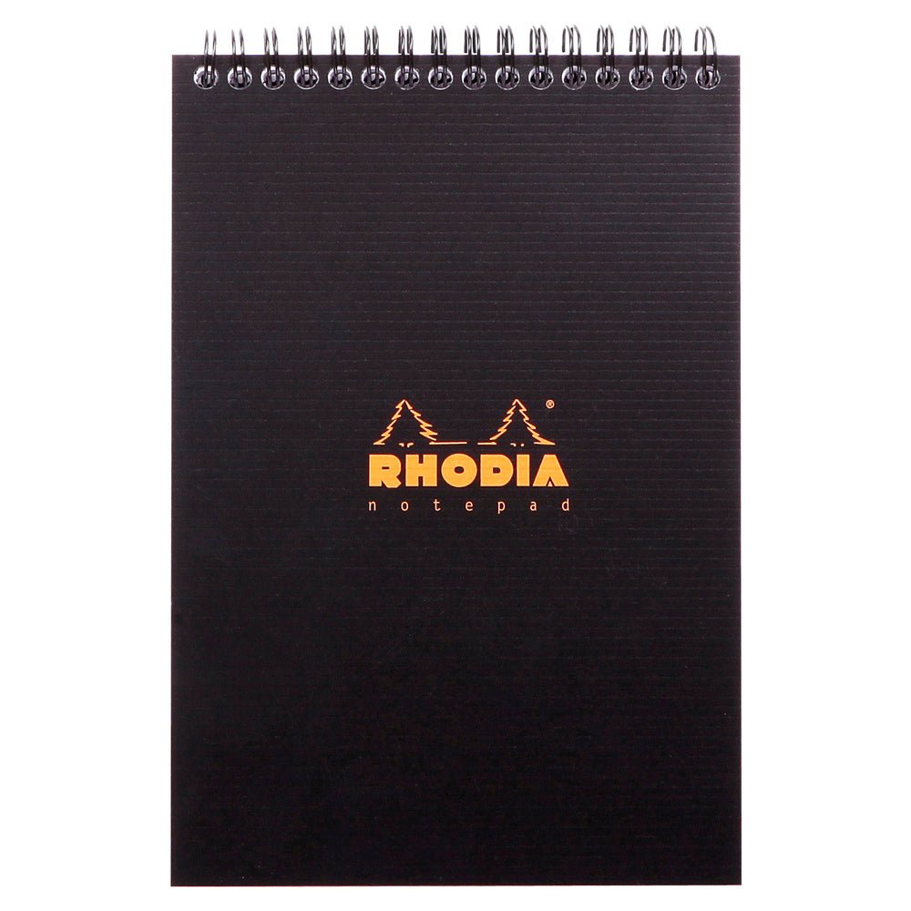 Rhodiactive Black Notepad - Grid - SCOOBOO - RHACTV_BLK_NP_148X210_GRID_16920C - Notepad