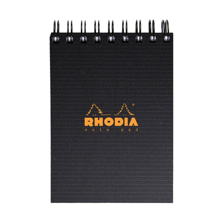 Rhodiactive Black Notepad - Grid - SCOOBOO - RHACTV_BLK_NP_74X105_GRID_11920C - Notepad