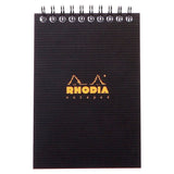 Rhodiactive Black Notepad - Grid - SCOOBOO - RHACTV_BLK_NP_105X148_GRID_13920C - Notepad