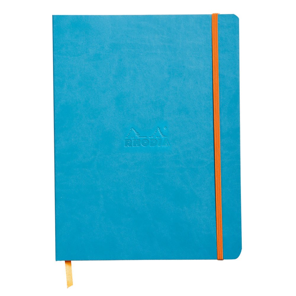 Rhodiarama Softcover Dotted Notebook (190X250mm) - SCOOBOO - RHRM_TURQ_NB_190X250_DOT_117557C - Ruled