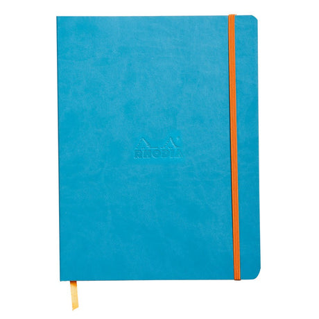 Rhodiarama Softcover Dotted Notebook (190X250mm) - SCOOBOO - RHRM_TURQ_NB_190X250_DOT_117557C - Ruled