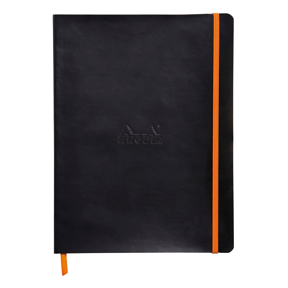 Rhodiarama Softcover Lined Notebook (190X250mm) - SCOOBOO - RHRM_BLK_NB_190X250_LINE_117502C - Ruled