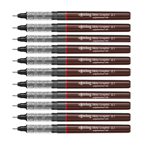 Rotring Tikky Graphic Fineliners - Pack of 12 - SCOOBOO - 1904750 - TGM - Fineliners