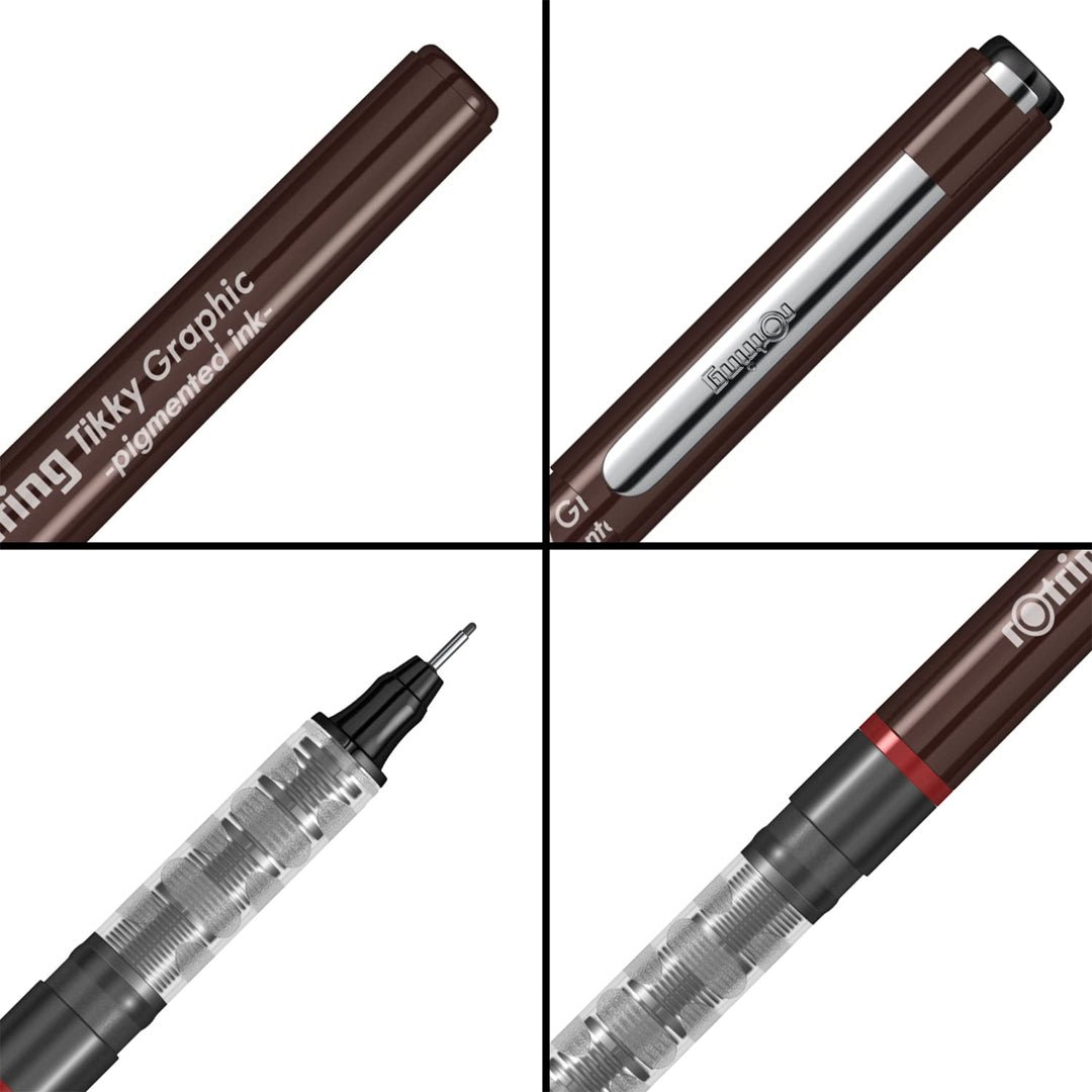 Rotring Tikky Graphic Fineliners - Pack of 12 - SCOOBOO - 1904750 - TGM - Fineliners