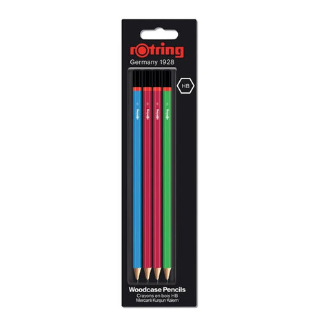 Rotring Woodcase HB Pencils - Assorted Colors - SCOOBOO - 2094216 - TGM - Pencils