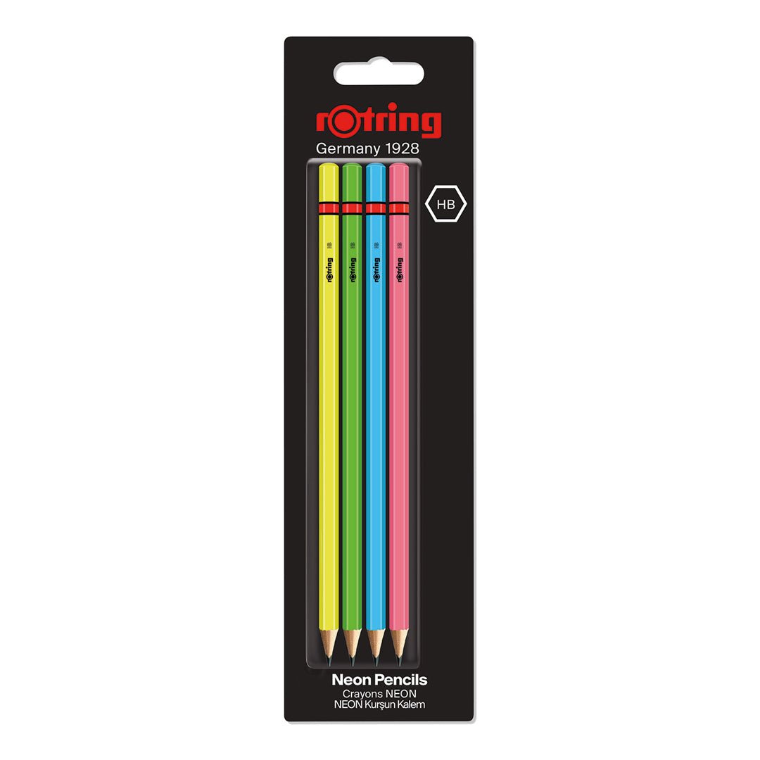 Rotring Woodcase pencil - Assorted Neon Colours - HB - SCOOBOO - 2094213 - TGM - Pencils