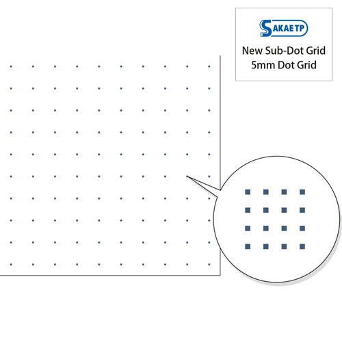 Sakae Technical Paper Note Tomoe River FP Note A5 White 5mm - SCOOBOO - SR - A5DBW - Ruled