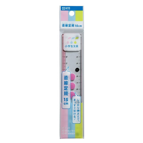 Sakura Straight Line Ruler 15cm G Jogi - SCOOBOO - 15#36 -