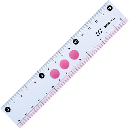 Sakura Straight Line Ruler 15cm G Jogi - SCOOBOO - 15#20 -