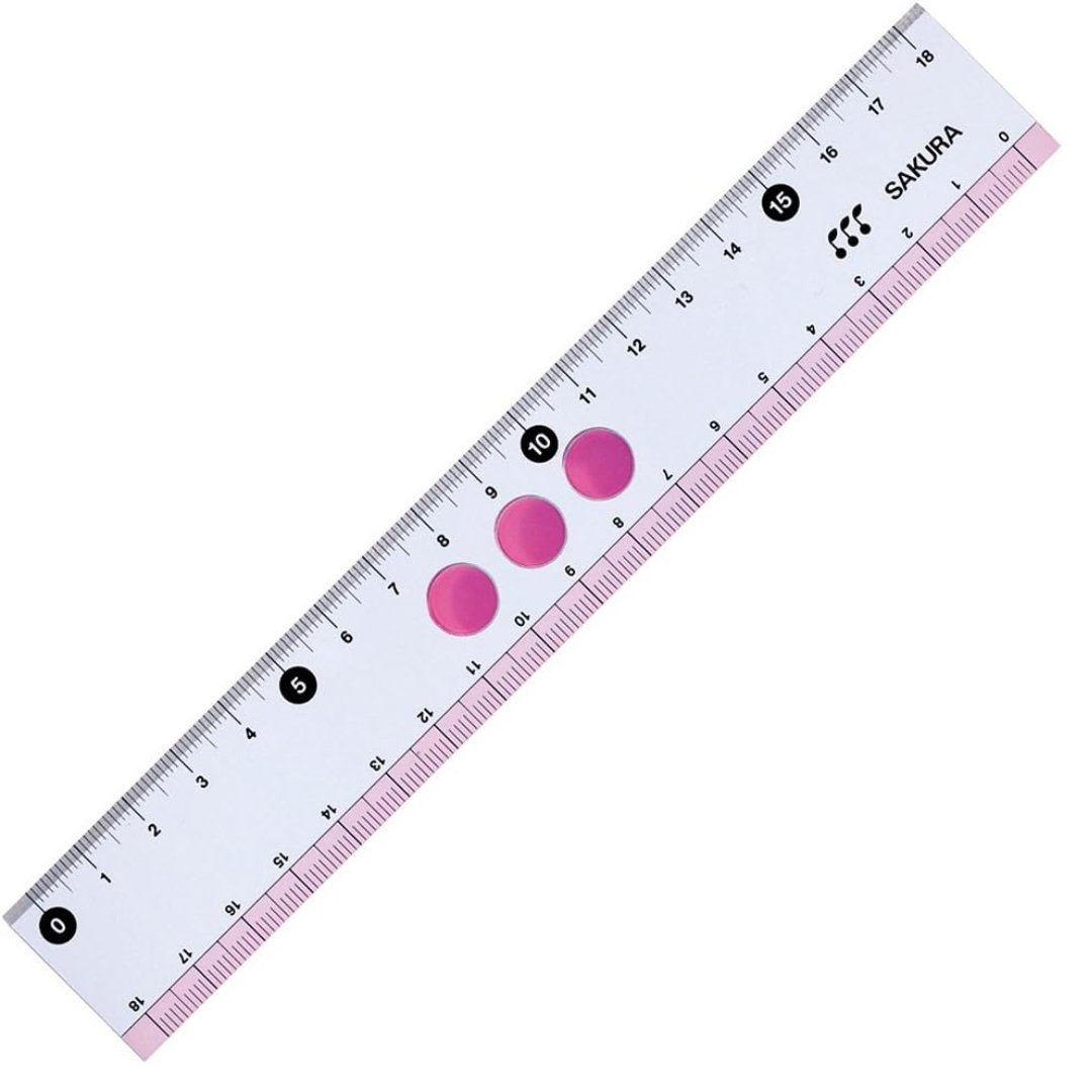 Sakura Straight Line Ruler 18cm G Jogi - SCOOBOO - 18#20 -