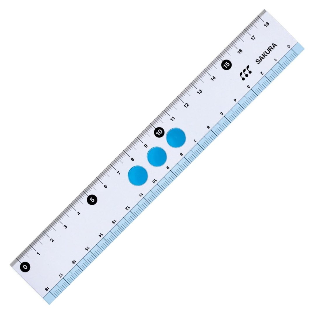 Sakura Straight Line Ruler 18cm G Jogi - SCOOBOO - SCOOBOO