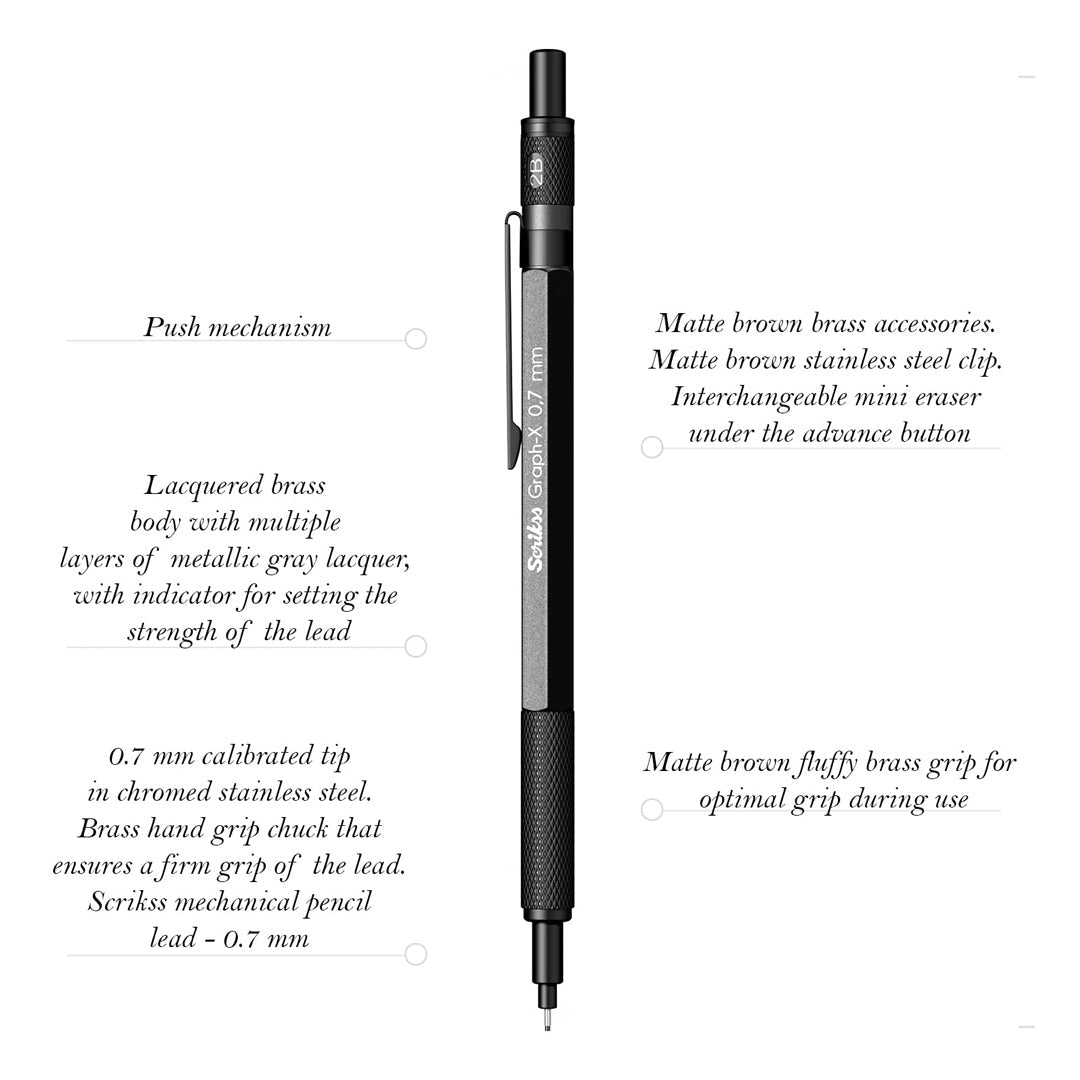 Scikss Graph - X Mechanical Pencils 0.7MM - SCOOBOO - Mechanical Pencil