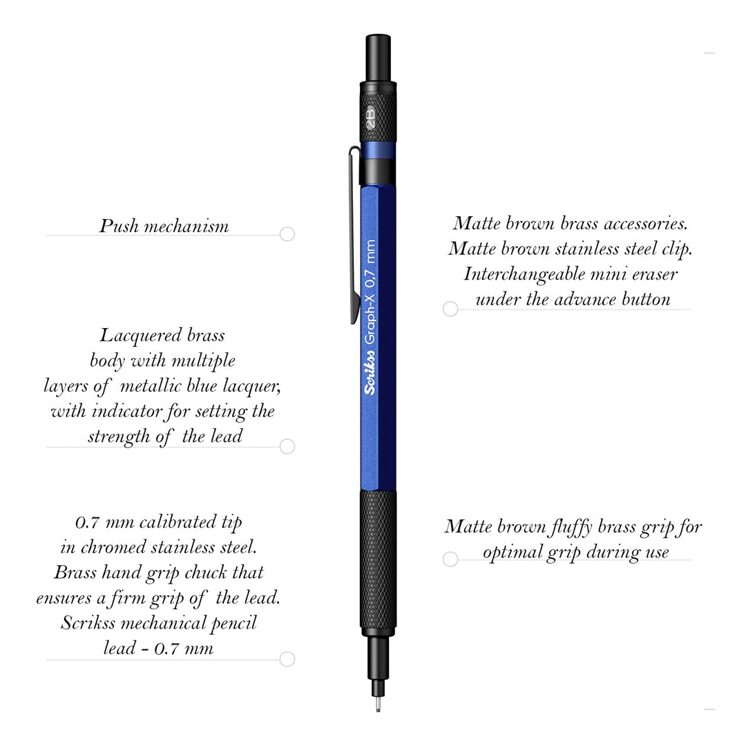 Scikss Graph - X Mechanical Pencils 0.7MM - SCOOBOO - 86183 - TGM - Mechanical Pencil