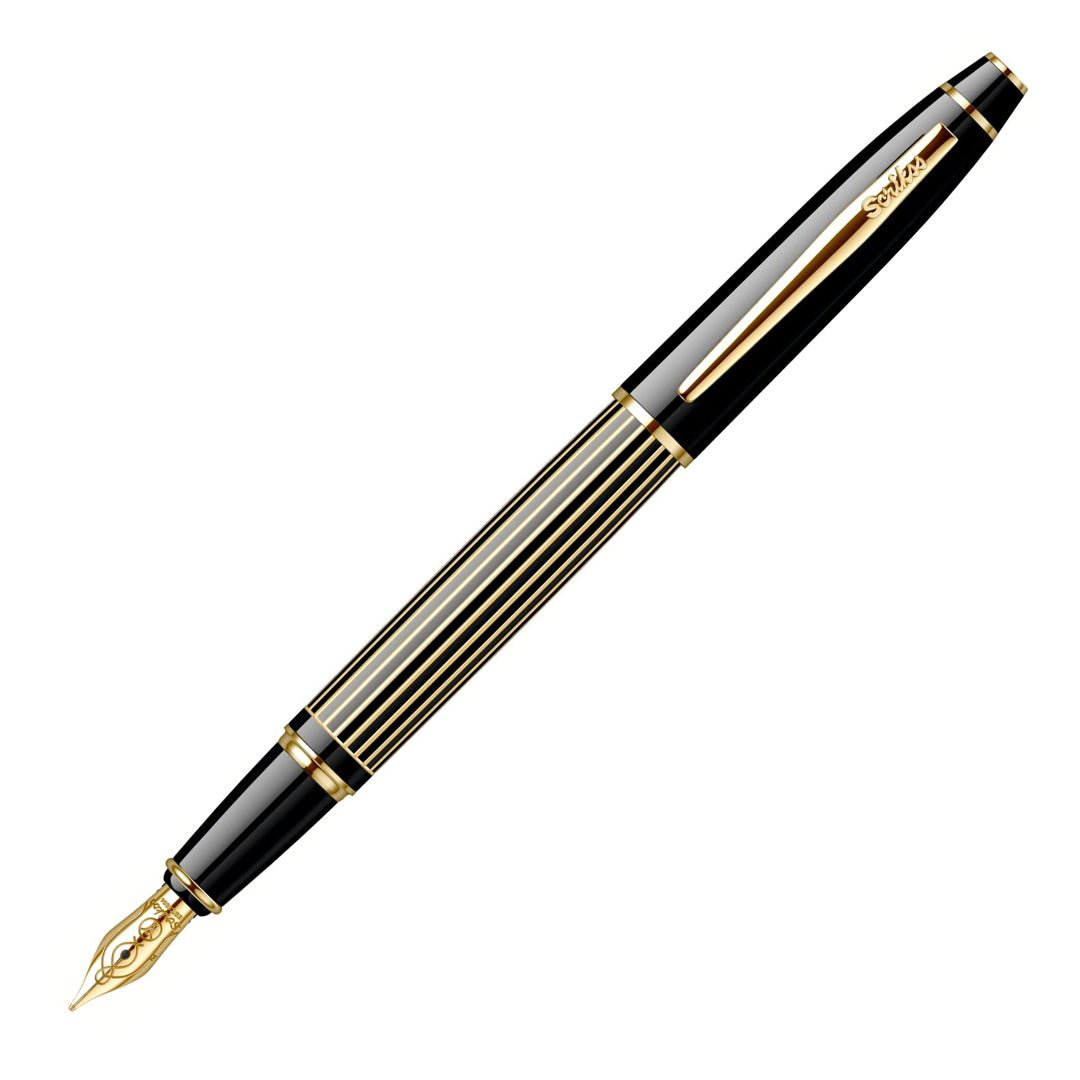 Scrikss 35L Noble Fountain Pen Black GT - M - SCOOBOO - 88750 - M - TGM - Fountain Pen