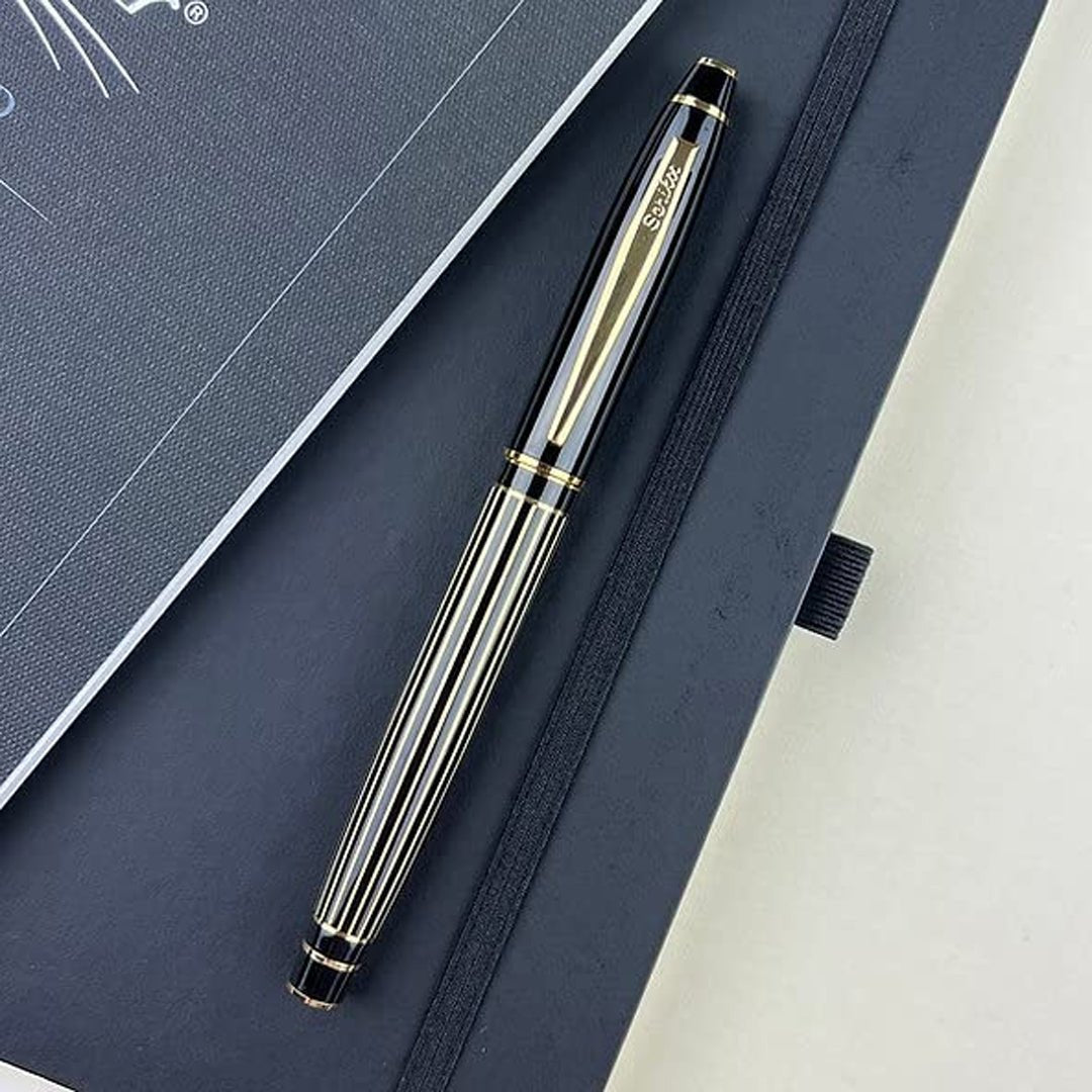 Scrikss 35L Noble Fountain Pen Black GT - M - SCOOBOO - 88750 - M - TGM - Fountain Pen