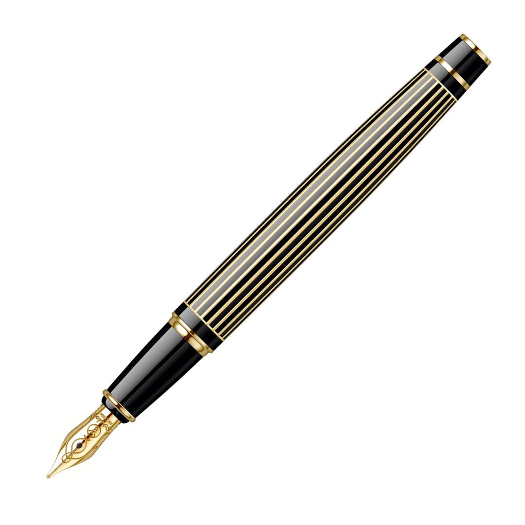 Scrikss 35L Noble Fountain Pen Black GT - M - SCOOBOO - 88750 - M - TGM - Fountain Pen