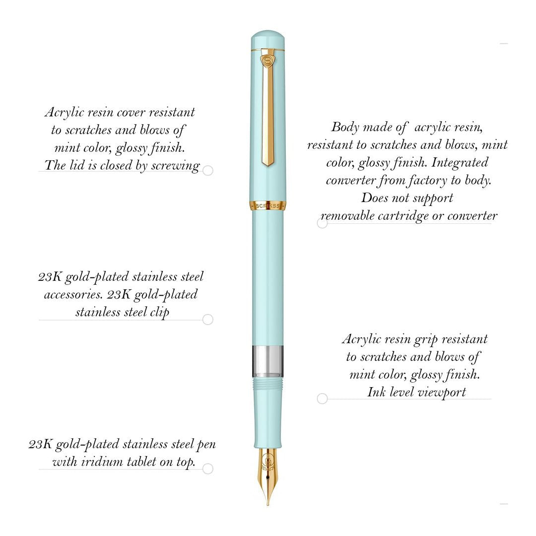 Scrikss 419 Piston Filler Fountain Pen - SCOOBOO - 86053 - TGM - Fountain Pen