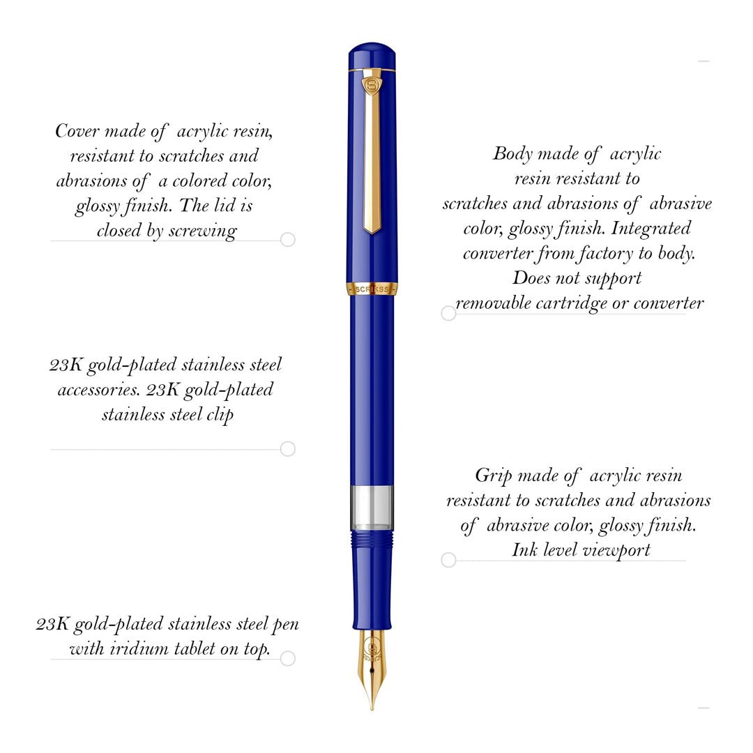 Scrikss 419 Piston Filler Fountain Pen - SCOOBOO - 86121 - TGM - Fountain Pen