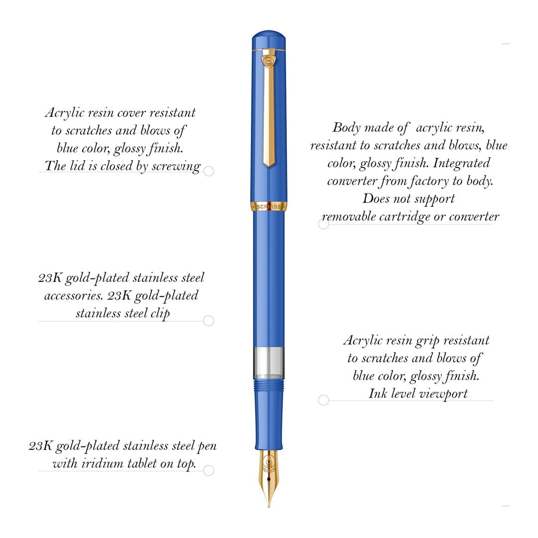 Scrikss 419 Piston Filler Fountain Pen - SCOOBOO - 86138 (419FP) - TGM - Fountain Pen