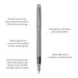 Scrikss 722 Venus Chrome Fountain Pen - SCOOBOO - 71608 - TGM - Fountain Pen