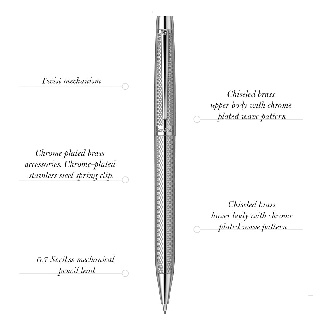 Scrikss 722 Venus Mechanical Pencil Chrome - SCOOBOO - 71561NIS - TGM - Mechanical Pencil