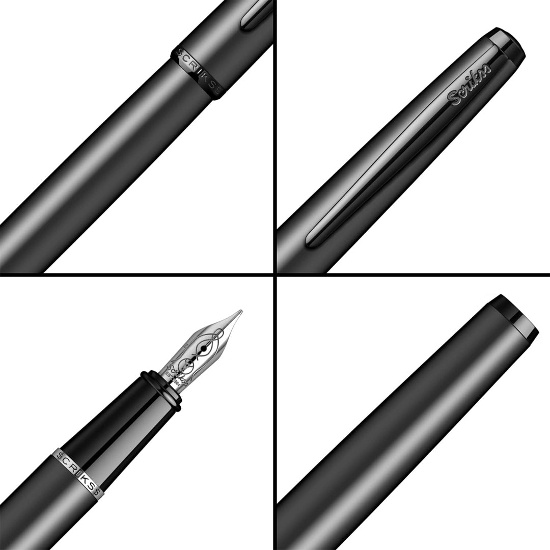 Scrikss 78MB Fountain Pen Matt Black - SCOOBOO - 88712 - TGM - Fountain Pen