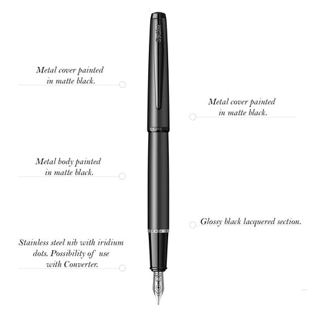 Scrikss 78MB Fountain Pen Matt Black - SCOOBOO - 88712 - TGM - Fountain Pen