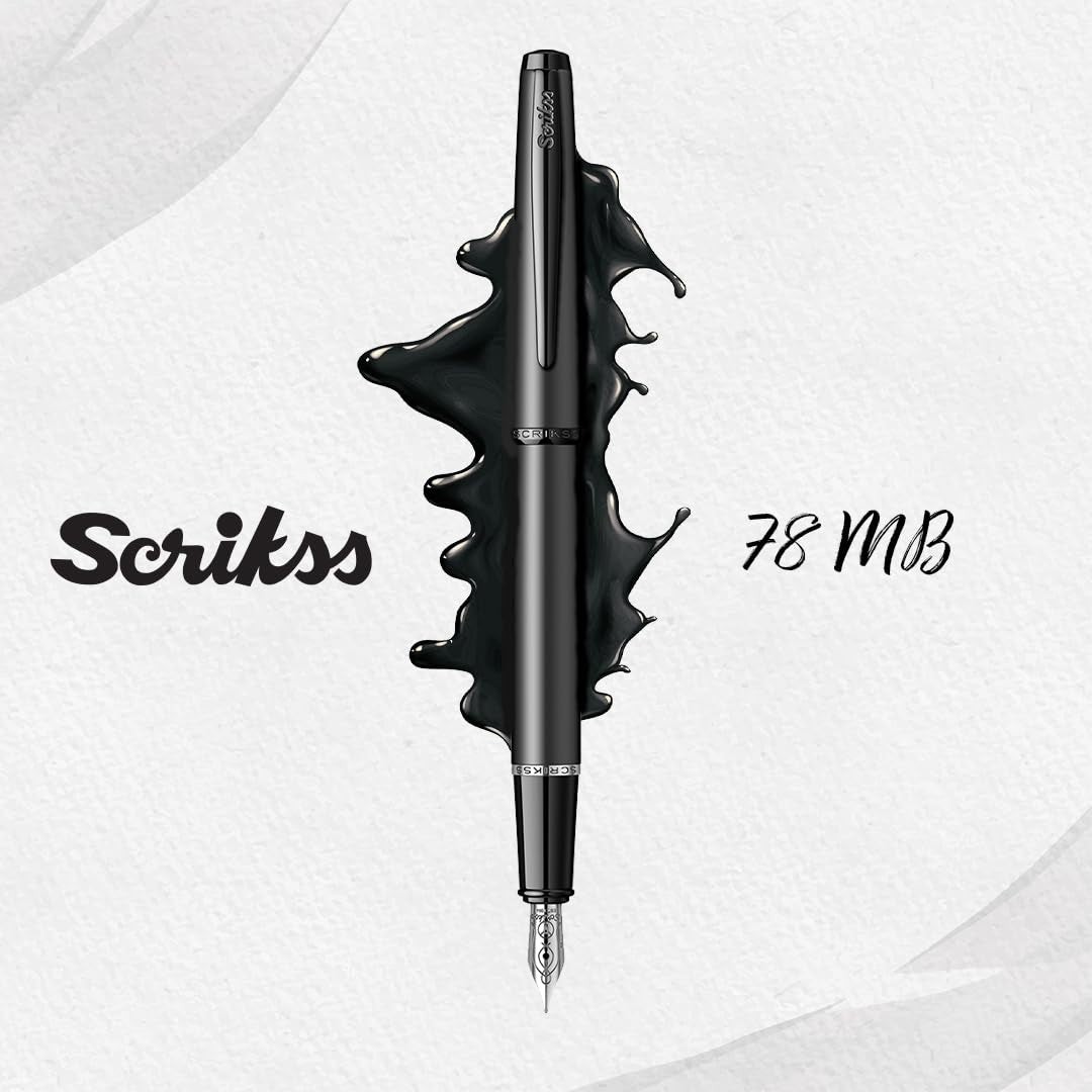 Scrikss 78MB Fountain Pen Matt Black - SCOOBOO - 88712 - TGM - Fountain Pen