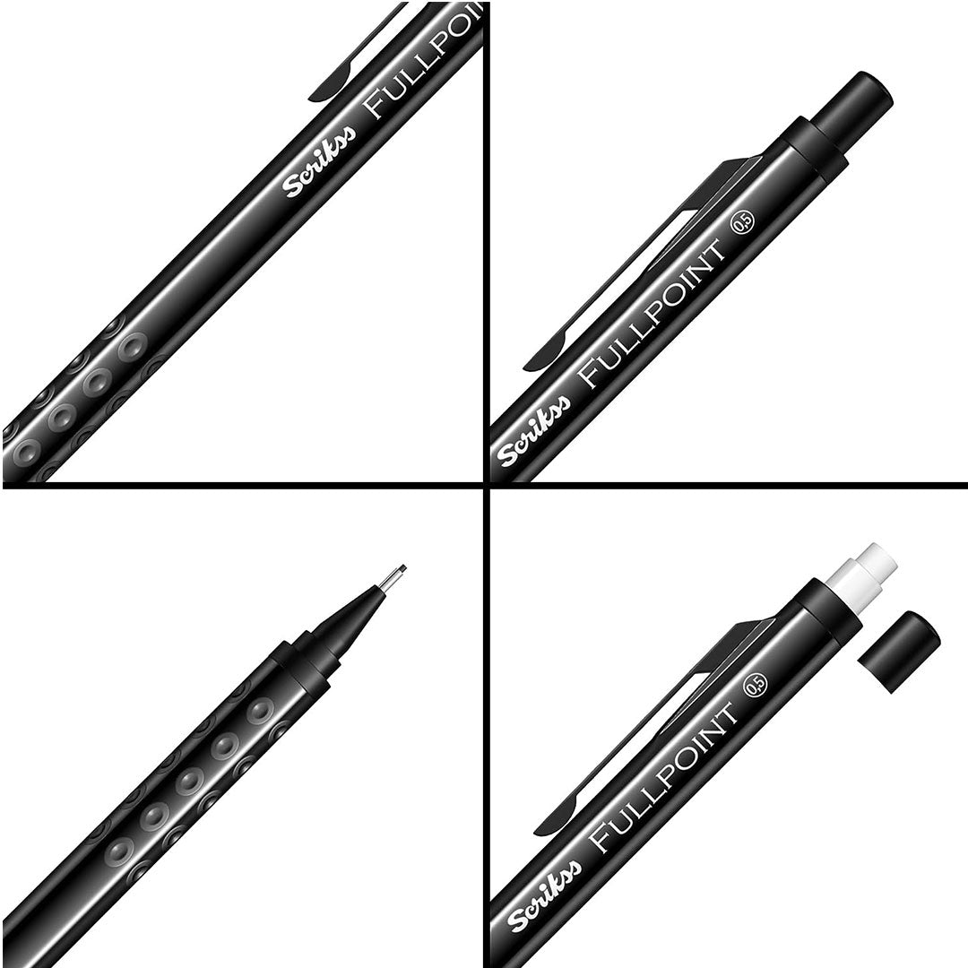 Scrikss | Full Point | Black Edition 0.5mm | Mechanical Pencil | Black - SCOOBOO - 86435 - Mechanical Pencil