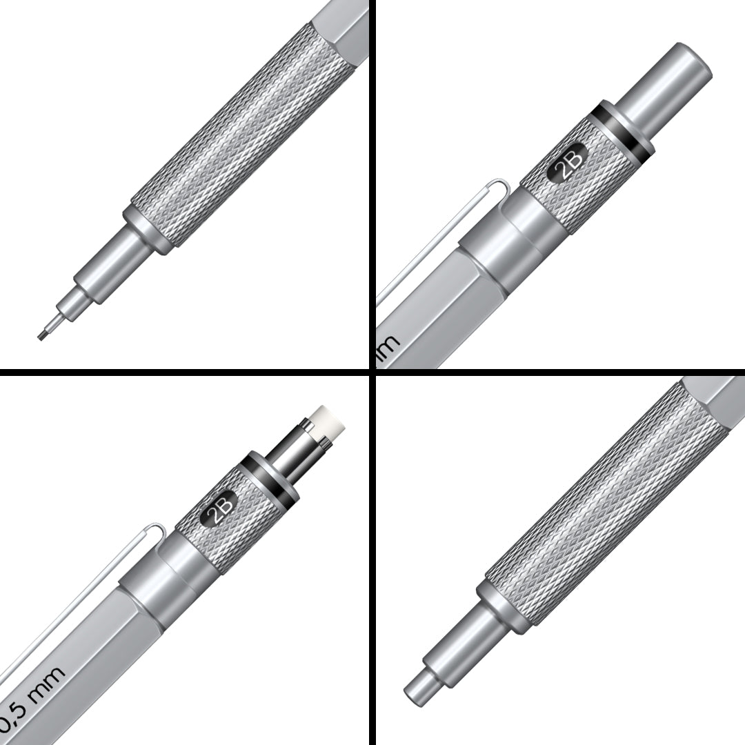 Scrikss Graph - X Matte Black Mechanical Pencil - 0.5mm - SCOOBOO - 71271 - TGM - Mechanical Pencil